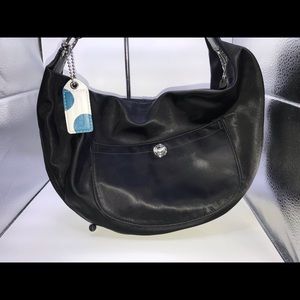 COACH Black Sateen Hampton Hobo